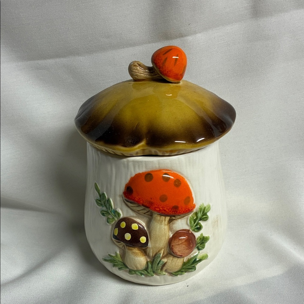 Merry Mushroom Canister Jar with Lid